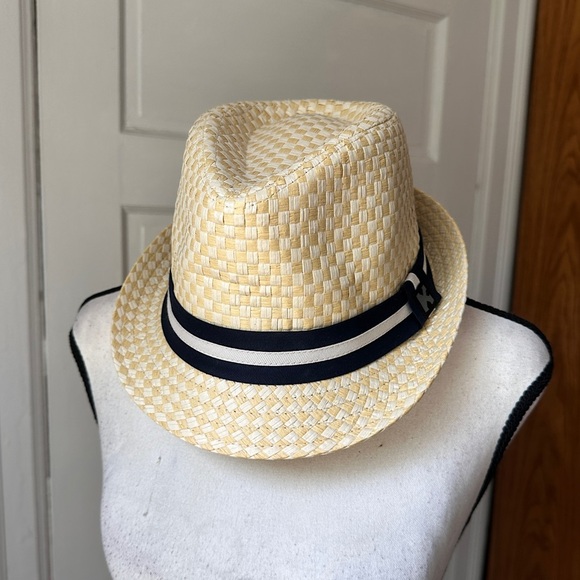 Kenny K. Stingy Brim Toyo Straw Fedora Hat Straw Paper Neutral Sz Large NWOT - Picture 10 of 16